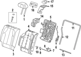 26491362 Gm Genuine Seat Back Cover