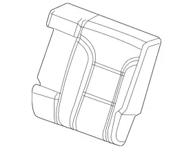 Gm 84710742 Genuine Black Rear Driver Side Seat Back Cover