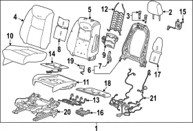 86804196 Gm Genuine Seat Back Cover
