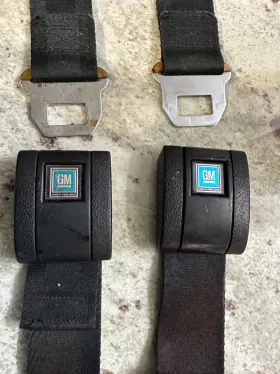 Irvin-45000 Gm Genuine Parts Vintage Black Seatbelt 1960-72 Irvin 4500 Nova Chevelle Camaro And Truck