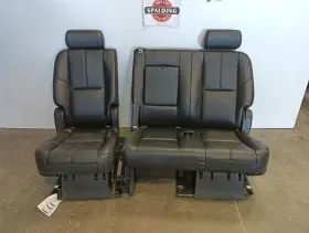 215.gm9d08 Gmc Truck 07-14 Gm Suv Swb Rear 2nd Row Split Bench Seat Black Leather Oem 10917720