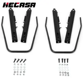 Hecasa 731048456077 2pcs Universal Seat Slider Racing Mounting Track Assembly Dual Lock Design