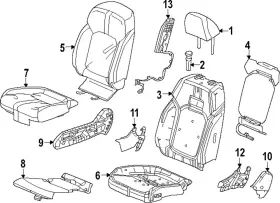 81121-t90-a41zb Honda Genuine Seat Back Cushion Cover