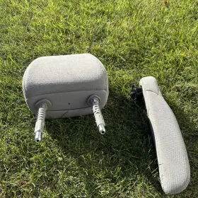 81180-tg7-a01zc Honda 2016-2022 Pilot Front Right Seat Armrest And Headrest Gray Cloth Oem