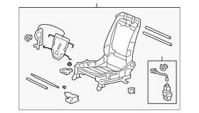 81526-ta0-a81 Honda Genuine Seat Frame