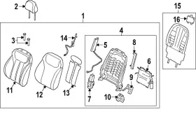 88391-r6110-rxg Hyundai Genuine Seat Back Panel