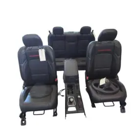 200.ch9323 Jeep 2020-2023 Wrangler Rubicon Front Rear Leather Seats Set Black Red Stitch
