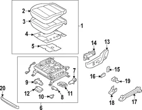 88500-s9540 Kia Genuine Seat Track