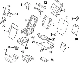 Lr150507 Land-rover Genuine Seat Back Panel