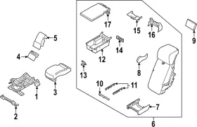 Lr182255 Land-rover Genuine Armrest Assembly