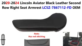 Lc5z-7867112-fd Lincoln 20-24 Aviator Black Leather Second Row Right Seat Armrest Lc5z7867112fd Lc5z-7867112-fd Lincoln 20-24 Aviator Black Leather Second Row Right Seat Armrest Lc5z7867112fd