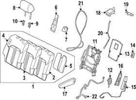 Kmv7-88-47ya Mazda Genuine Link L Rear Seat Back