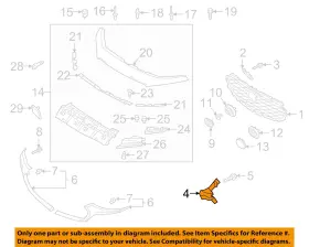 Bdts501u1a Mazda Oem 19-25 3 Front Bumper Grille Components-seal Plate