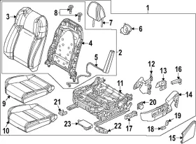 Mazda Vb05-88-160-02 Genuine Seat Back Assembly