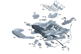 000-910-84-11 Mercedes-benz Genuine Seat Height Adjustment 000-910-84-11 Mercedes-benz Genuine Seat Height Adjustment