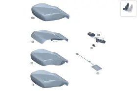 0009105011 Mercedes-benz Genuine Lumbar Support