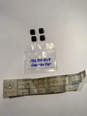 1268140018 Mercedes-benz 4 Nos W126 Seat Back Cargo Net Caps 300 380 420 500 560 Sel Se Sec Sd