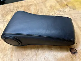 1269707230 Mercedes-benz 85 Front Black Seat Center Arm Rest W123 300cd 300d 280ce C123 Lether