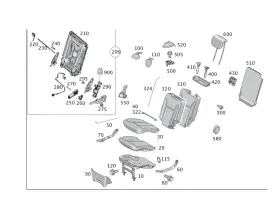 164-930-32-71 Mercedes-benz Genuine Backrest 164-930-32-71 Mercedes-benz Genuine Backrest