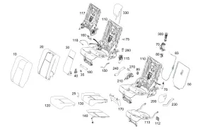 167-930-18-02 Mercedes-benz Genuine Seat Backrest Frame