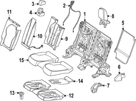 167-930-58-02 Mercedes-benz Genuine Folding Seat Latch