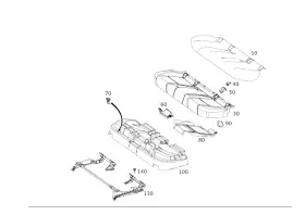 167-920-62-12 Mercedes-benz 1679206212 Genuine Padding Rear Seat Cushion