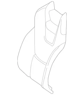 172-910-09-47-64-8r33 Mercedes-benz Genuine Outer Cover Seat Backr 172-910-09-47-64-8r33 Mercedes-benz Genuine Outer Cover Seat Backr