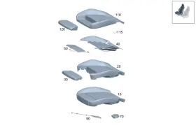 177-910-44-00 Mercedes-benz Genuine Padding Front Seat Backr