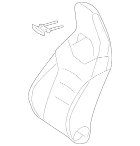 Mercedes-benz 177-910-57-07-9e43 Genuine Mercedes-benz Outer Cover Seat Backr