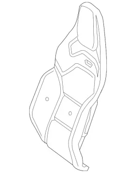 190-910-06-06 Mercedes-benz Genuine Seat Back Pad