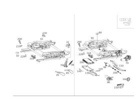 190-910-25-05 Mercedes-benz Genuine Seat Adjustment