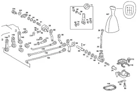 201-260-19-39 Mercedes-benz Genuine Gearshift Lever