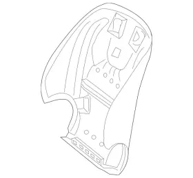 205-910-53-20-9j69 Mercedes-benz Genuine Seat Back Panel