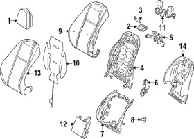 206-910-53-08-9j69 Mercedes-benz Genuine Cover Backrest
