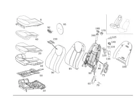 215-910-06-75 Mercedes-benz Genuine Upholstery Insert