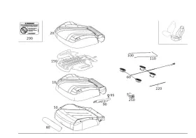 217-910-55-01 Mercedes-benz Genuine Padding Front Seat Cushion