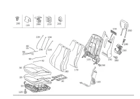 220-910-24-75 Mercedes-benz Genuine Upholstery Insert