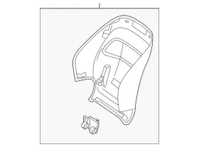 223-910-19-09-8v99 Mercedes-benz Genuine Seat Back Panel