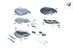223-910-36-18-64 Mercedes-benz Genuine Fastening Strip
