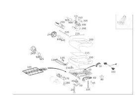 251-910-02-23 Mercedes-benz Genuine Seat Box