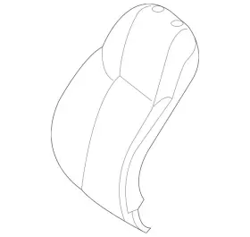 Mercedes-benz 254-920-08-01-9d88 Genuine Mercedes-benz Outer Cov Rear Seat Backr