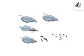 295-910-75-00 Mercedes-benz Genuine Padding Front Seat Cushion