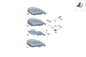 296-910-95-02 Mercedes-benz Genuine Padding Front Seat Cushion 2969109502
