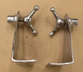 406-140 Mg Td Seat Retaining Brackets And Wing Nuts. Oem. Will Fit Tcs Too