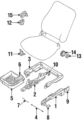 Mb792477 Mitsubishi Genuine Recline Adjuster