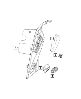 04602631ab Mopar Genuine Folding Seat Switch 4602631ab