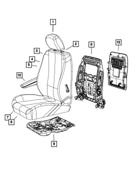 04610152ad Mopar Genuine Front Seat Back Frame Right 4610152ad
