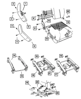05015566aa Mopar Genuine Manual Seat Adjuster Right Inboard 5015566aa