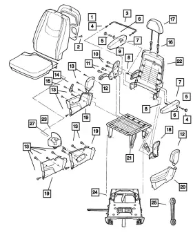 05066270aa Mopar Genuine Seat Back Recliner Right 5066270aa