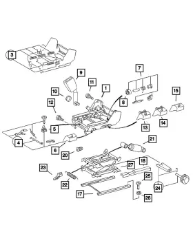 05103702aa Mopar Genuine Seat Adjuster Track 5103702aa